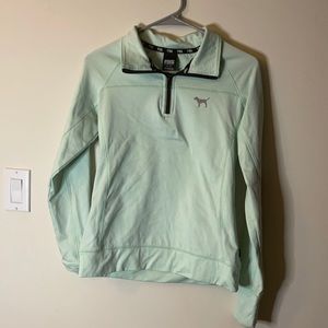 Mint green pink quarter zip jacket